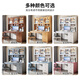 ZHONGWEI self-operated solid wood bookshelf desk bookshelf integrated rubber wood desk Nordic style home student 1.2 meter computer desk