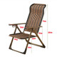 DianHUI (DIANHUI) office lunch break chair rattan lounge chair sleeping chair outdoor beach chair elderly cloth chair summer cold chair deck chair back chair 2 fold flat feet rattan lounge chair