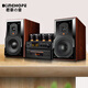KINGHOPE君豪之音A-2迷你组合音响HIFI发烧电子管双环牛胆机套装功放音响蓝牙U盘家用桌面音箱音响 (6.5寸)黑色80S+108+128DVD碟机