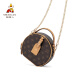 
Scarecrow women's bag 2025 new small round bag fashionable old-fashioned one-shoulder crossbody bag high-end bag gift for girlfriend and wife 79069-1 deep coffee (gift box)