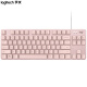 罗技（Logitech）K835机械键盘 有线键盘 游戏办公键盘 84键 茱萸粉 TTC轴 红轴