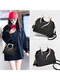 Kuqi Kangaroo Leather Small Bag Women 2023 New One-shoulder Portable Versatile Internet Celebrity Crossbody Bag Black