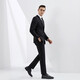 Peromont Men's Business Formal Wear Black Wedding Suit Groom's Dress Business Wear Single Jacket 175A