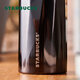 Starbucks (Starbucks) classic black gold edged stainless steel thermal insulation cup 473ml desktop cold cup birthday gift