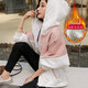 Qinmo HARAJUKU Veste à capuche décontractée lâche pour femmes au printemps, automne et hiver à la mode Internet célébrité Veste de travail étudiant manteau Fried Street Hong Kong Flavour 9902 Gray M Recommandé 95-110jin [Jin est égal à 0,5 kg]