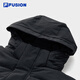 Veste à la mode à la mode Fusion Fusion pour les hommes en hiver nouvelle veste chaude à capuche lâche décontractée, noir - BK XL 180 / 100A