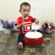 京韵5 6 8 9 10寸牛皮大 小儿童玩具鼓成人锣鼓敲打鼓幼儿园打击乐器 6寸牛皮鼓+小镲