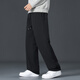 CLOR sherpa pants men's autumn and winter velvet thickened warm casual sports straight pants CL45JR black XL