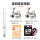 Haidi Samba Hongguang Ultralight Set Luya Rod Wat Wheer Wheer giro Remoleta Completa Equipo Luya Equipo de amplio uso Varilla larga de 2.04m Manija de pistola C682m+ Watre Drop Wheel Derta Derecha