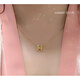 Fei Sheng Ji Fat Dong Lai's same style 18K gold letter necklace gold H women's light luxury light and shadow gold clavicle chain pendant gift 5G Jane new gold H necklace