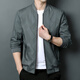 
JINBA brand young and middle-aged men's jacket spring and autumn 2022 new style middle-aged daddy k12123 dark green M 170/
