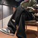 Cebrodz French Casual Hosen Herbst und Winter neuer Stil Trendy vielseitig vielseitig großer Größe plus samterdickter Modemarke Sporthosen K1049 Aprikosen Farbe Stamm