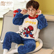 Modal Pajamas de pijama para niños Velvet de terciopelo más terciopelo en otoño e invierno Engrosado 2024 nuevos niños Flannel Invierno Spider-Man [Modelo grueso] WB6210 S Altura de tamaño 145-153 cm Peso 80Jin [Jin equivale a 0.5 kg] 9-10 años de edad