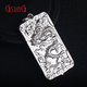 GsunG platinum PT950 men's hang tag with atmospheric relief embossed dragon brand pendant square zodiac pendant for men in their zodiac year calculated based on the gold price of the day