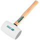 Power Action Rubber Hammer Rubber Hammer Tile Artifact Tool for Floor Tile Knocking Rubber Hammer Solid Rubber Hammer Leather Hammer White Wooden Handle Rubber Hammer Type 450