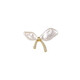 QUAMER Clothes Collar Fixed Button Irregular Pearl Bow Brooch Women's Pin Exquisite and High Main Image