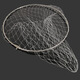 DiaoLongWang stainless steel net rod, fishing net head, folding fish net bag, fishing gear net, fishing net accessories, net head, black fine eye, 50cm