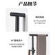 TURS German Floor Towel Rack 304 Stainless Steel No Punch Bathroom Rotary Moving Three-Pole Standing Bathtub Companion Matte White [1345MM Height]