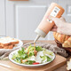 Tingyang Kitchen Salad Squeeze Sauce Bottle Household Honey Oyster Sauce Seasoning Bottle Condensed Milk Squeeze Bottle Food Grade Seasoning Dispensing Bottle Porous White 350ml