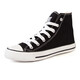 Huili Classic High-Top Canvas Zapatos Versátiles de moda Moda y zapatos para mujeres Zapatos casuales Zapatos WXY-473T Negro 42