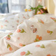 Jingsheng Bed four-piece set double-layer yarn summer bedding Yiye-yellow 1.5/1.8m bed sheet four-piece set