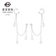 Caibai Jewelry Platinum Earrings Pt950 Fashionable Star Earrings Price BJ Platinum Star Earrings About 4.67g