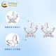 CHINA GOLD Butterfly Earrings PT950 Platinum New Earrings Women's Light Luxury Valentine's Day Birthday Gift for Girlfriend and Wife Platinum Fantasy Butterfly Earrings About 1.2g Medium Gold Gift Box