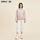ONLY秋冬NBA联名款字母刺绣宽松卫衣女|12349S024 C15 粉色花纱SHADOW GRAY XL 175/92A
