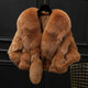 
YOUWen 2024 new autumn and winter Haining Fox Fur Jacket Women's Short Shawl Integrated Fur Light Gray M