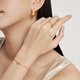 Chow Tai Fook Starry Snake Belly Pure Gold Ring (labor cost 120) EOF187 birthday gift pure gold about 3.10g
