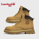 Maple Leaf (Leveland) Nouvelles chaussures pour hommes et femmes Même style pour les couples, les tendances de la mode, les bottes Martin simples et polyvalentes, les chaussures décontractées de hauteur et d'usure, jaune terreux [même style pour les hommes et les femmes] 38