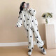 Prefang maternity wear winter wear 2025 new velvet thickened coral velvet warm maternity pajamas set home wear autumn and winter style polka dot suit plus velvet thickened L