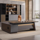 Hanjitangyu Italian minimalist office desk boss table modern light luxury high-end desk leader office furniture table and chair combination 2.2m single cabinet boss table + boss chair