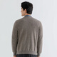 SHOKAY business commuting casual design men's sweater sweater cardigan [yak velvet wool] AM-CA-PC deep khaki M