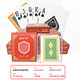 Tarjeta de póker de plástico Jinyi (JSC) Jinyi Gyt Gyt esbelto de alta gama plegable de alta gama plegable PVC Adulto GYT688 Rojo (6 pares) Rojo (6 pares)