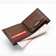 Xingchangwang Herren Brieftasche Kurzer Multifunktionsticket Ticket Clip Fashion Business Brieftasche Horizontale Brieftasche Schwarz
