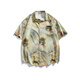 Nebel Sky Hawaiian Style Kurzärärmelblumen-Hemd Herren Sommerpaar Reisen losen Freizeittops Strandjacke Männer und Frauen HK-6622 Meizhou Island Green M (Empfohlen 110-130jin [Jin gleich 0,5 kg])