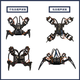UREBOT URBQuadBot-TD 3DOF四足仿生蜘蛛编程机器人兼容Arduino蓝牙遥控组装DIY套件STEM 散件（需要拼装） 不包含电池