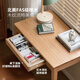 Genji Wood Language solid wood desk study table oak small apartment desk simple log table walnut desk (900*480*750mm) assembly