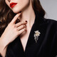MULUOFEI flower brooch, high-end women's exquisite corsage, new luxury suit pin, autumn and winter accessories, mother's birthday gift, Valentine's Day gift for girlfriend, wife's birthday gift