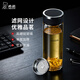 
Renjuyi custom glass cup single-layer thickened men's outdoor large capacity portable cup filter tea cup portable lifting style-695ML-large capacity with filter mesh