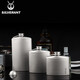 SILVERANT Silver Ant pure titanium large hip flask portable titanium alloy flat hip flask outdoor portable wine set camping lightweight warm wine cooking titanium crystal 500ml hip flask + titanium funnel