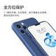 Pinsheng gilt für Apple 13 Mobiltelefonkoffer iPhone 13 Flexible Flüssigschutzhülle Vollaufladung Anti-Fall 13 Ultra-dünn Soft Shell Gerade Edge Mobilfunkhülle Blau