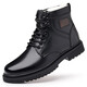 Kachilang Martin Boots Men's Vérine en cuir en cuir Boots Coton chaud Coton High Top Cow Work Working Battle Army Hook Boots Snow Boots Hiver 3519 Black 43