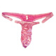 Confidential delivery, sexy men's sexy underwear, men's thong underwear, fully transparent T-pants, passion-free nightclub opening, large size gay men for male masturbation, alternative transparent, pink, one-size-fits-all, men's bilateral buckles, passionate U-convex sexy underwear, men's ice silk pleated sac bag, men's