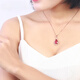 BOGLIA Pigeon Blood Red Gemstone Necklace Women's 18 Rose Gold K Rubile Red Tourmaline Pendant Birthday Gift 3.77 Carat Pigeon Blood Red Tourmaline Necklace