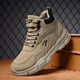 Changxiang Huili men's shoes in summer waterproof and non-slip work high-top men's shoes work on construction site thick sole wear-resistant large-size Martin shoes men YJ-9193 khaki 41