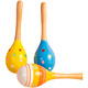 JPHZNB baby sand hammer baby early education music percussion instrument sand ball children rattle grasping pursuit listening training toy pink sand hammer 20cm (1 pair) *2
