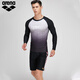 Arena arena traje de baño para hombres diseño de manga larga protección solar surf de altura alta y cómoda traje de baño top 5010 negro l