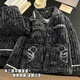 
Pameiqi Pameiqi pajamas men's winter cotton three-layer thickened flannel warm super thick cotton jacket set home clothing 9903 XL code (171-178cm 130-155Jin [Jin equals 0.5 kg])